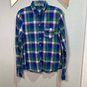 Hollister plaid shirt, size large